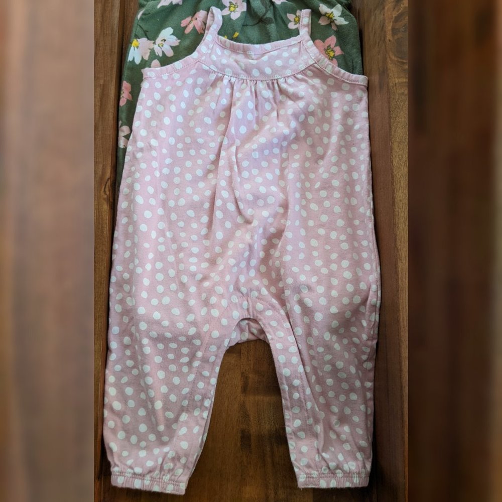 2 Pack Sleeveless Infant Jumpsuit